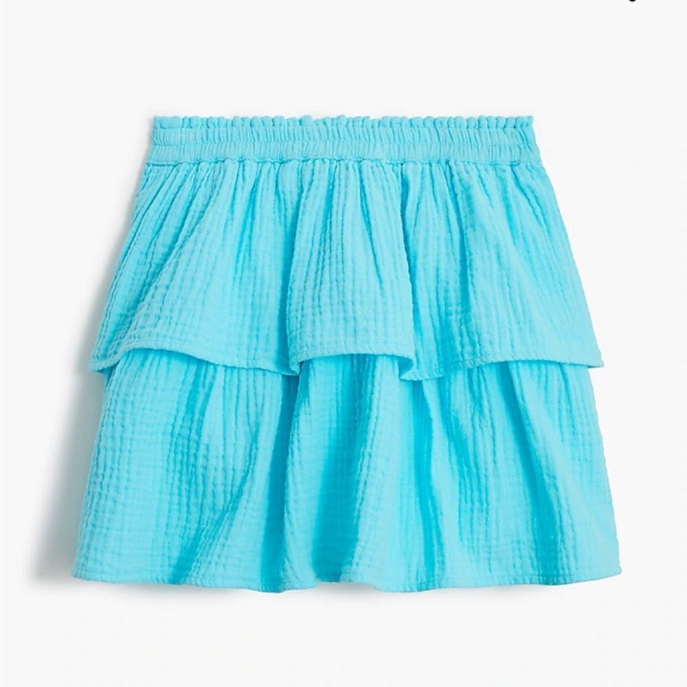J.Crew- Crew Cuts Girls' gauze skirt Water‎ Pk BLUE S 6-7 NWT IN PACKAGING